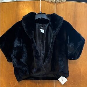 Chic Black Faux Fur Jacket